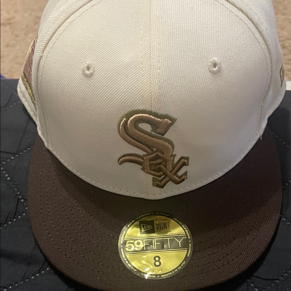 New Era White and Brown  White Sox 59FIFTY Cap